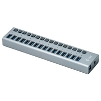 I-tec USB 3.0 Charging HUB 16 Port USB-Kombi-Hub Grau I-tec USB 3.0 Charging HUB 16 Port USB-Kombi-Hub Grau