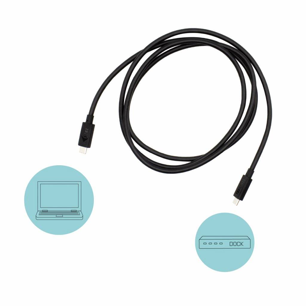 I-tec USB-C® Kabel USB-C® Stecker 1.50m Schwarz TB3CBL150CM
