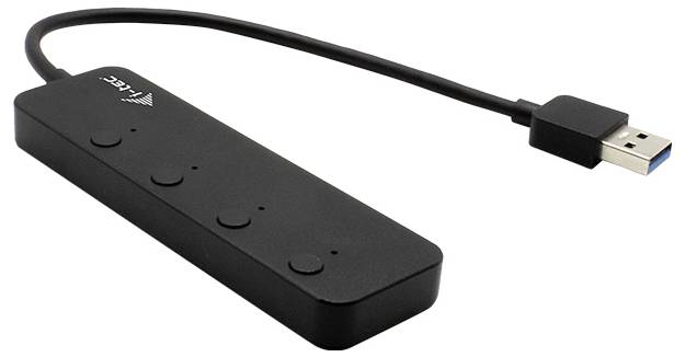 I-tec USB 3.0 Metal HUB 4 Port USB-Kombi-Hub Schwarz