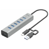 I-tec USB-C Charging Metal HUB 7 Port USB-Kombi-Hub Grau I-tec USB-C Charging Metal HUB 7 Port USB-Kombi-Hub Grau