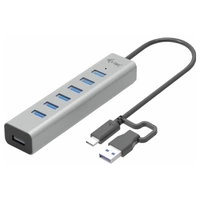 I-tec USB-C Charging Metal HUB 7 Port USB-Kombi-Hub Grau I-tec USB-C Charging Metal HUB 7 Port USB-Kombi-Hub Grau