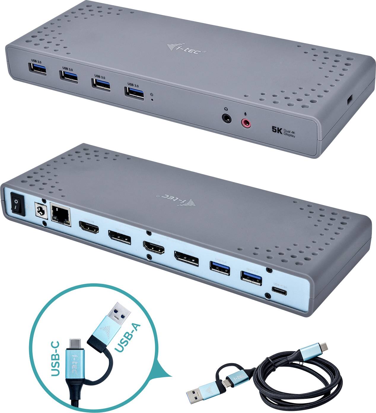 I-tec USB-C® Dockingstation USB 3.0/USB-C 5K Dualdock
