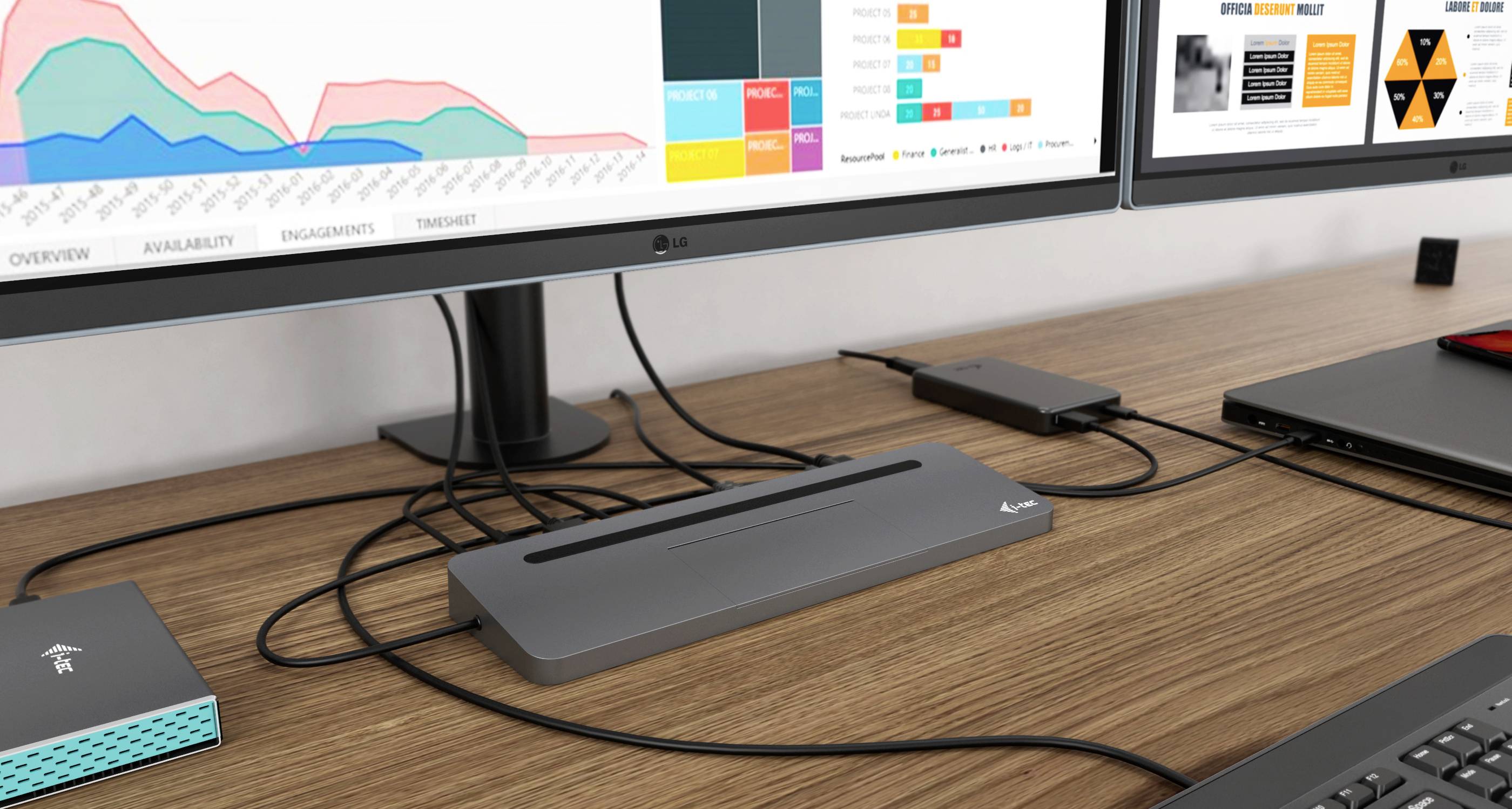 I-tec USB-C® Dockingstation USB-C Metal Dock 3xDisplay+PD
