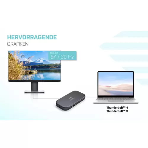 I-tec Thunderbolt 3/USB-C Dual 4K Dock PD 60W + Thunderbolt 3 Kabel+AC-Adapter Thunderbolt™ 3 Dockingstation I-tec Thunderbolt 3/USB-C Dual 4K Dock PD 60W + Thunderbolt 3 Kabel+AC-Adapter Thunderbolt™ 3 Dockingstation