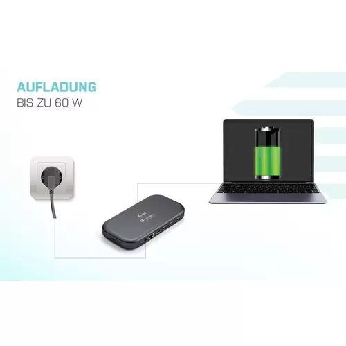 I-tec Thunderbolt 3/USB-C Dual 4K Dock PD 60W + Thunderbolt 3 Kabel+AC-Adapter Thunderbolt™ 3 Dockingstation I-tec Thunderbolt 3/USB-C Dual 4K Dock PD 60W + Thunderbolt 3 Kabel+AC-Adapter Thunderbolt™ 3 Dockingstation