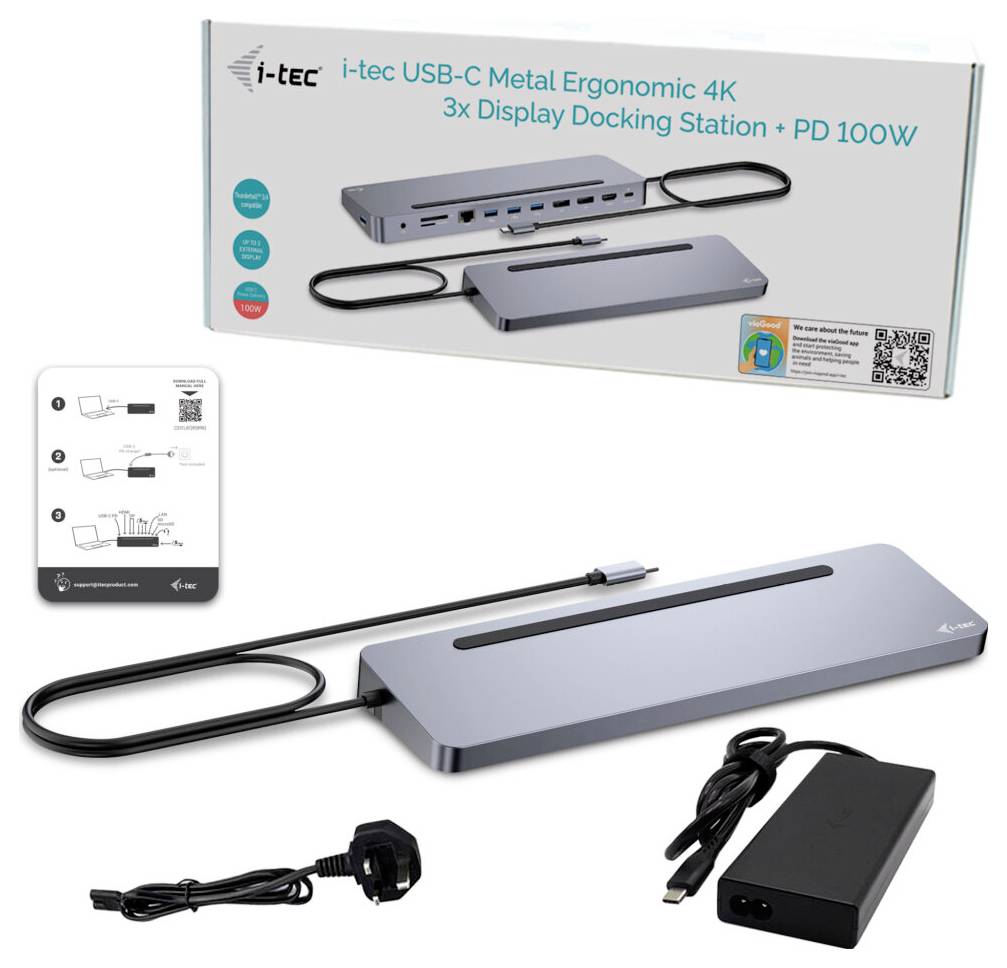 I-tec USB-C® Dockingstation USB-C Metal Ergonomic 4K 3x Disply