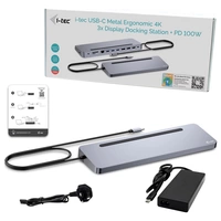 I-tec USB-C® Dockingstation USB-C Metal Ergonomic 4K 3x Disply I-tec USB-C® Dockingstation USB-C Metal Ergonomic 4K 3x Disply