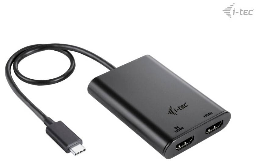 I-tec USB Adapter [1x USB-C® - 2x HDMI®] USB C auf Dual HDMI 4K/60Hz 0.3m
