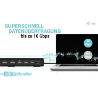 I-tec USB-C® Dockingstation USB-C Tripledock PD 100W I-tec USB-C® Dockingstation USB-C Tripledock PD 100W