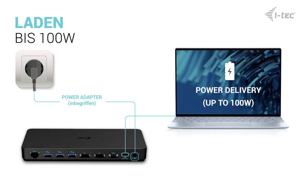 I-tec USB-C® Dockingstation USB-C Triple 4K DS Gen2 PD 100W