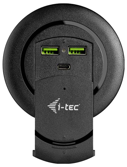 I-tec Built-in Desktop Fast Charger USB Ladegerät 96W 2x USB-A, 1x USB-C® Quick Charge 3.0, USB PD Schwarz Innenbereich