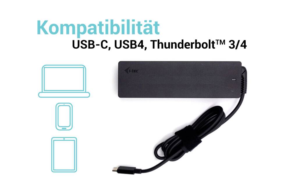 I-tec Universal Charger USB-C PD3.0 100W Notebook-Netzteil 100W 5 V, 9 V, 12 V, 15 V, 20V 5A