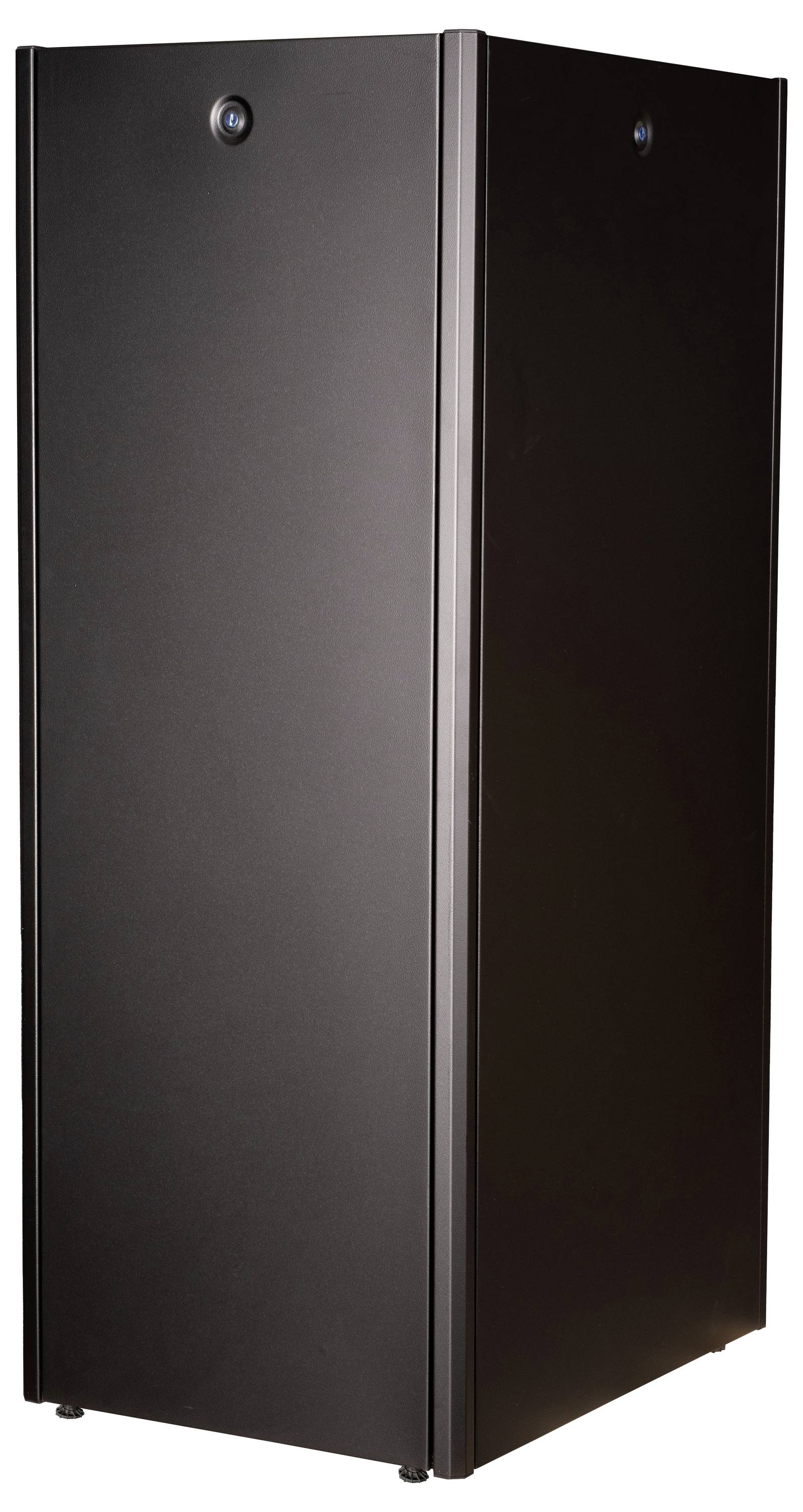 Ein schwarzer, rechteckiger Lautsprecher in einem kastenförmigen Gehäuse. Oberseite und Vorderseite sichtbar, schlichtes Design.