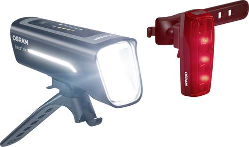 Osram Automotive Fahrradbeleuchtung Set RACE 100 SET LED akkubetrieben Schwarz