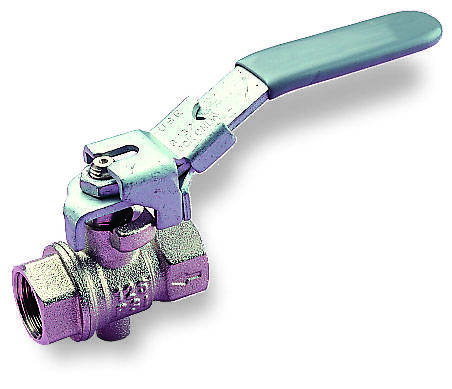 Ein Kugelhahn mit Metallhebelgriff, hauptsächlich zur Steuerung des Flüssigkeitsflusses in Rohrleitungen verwendet.