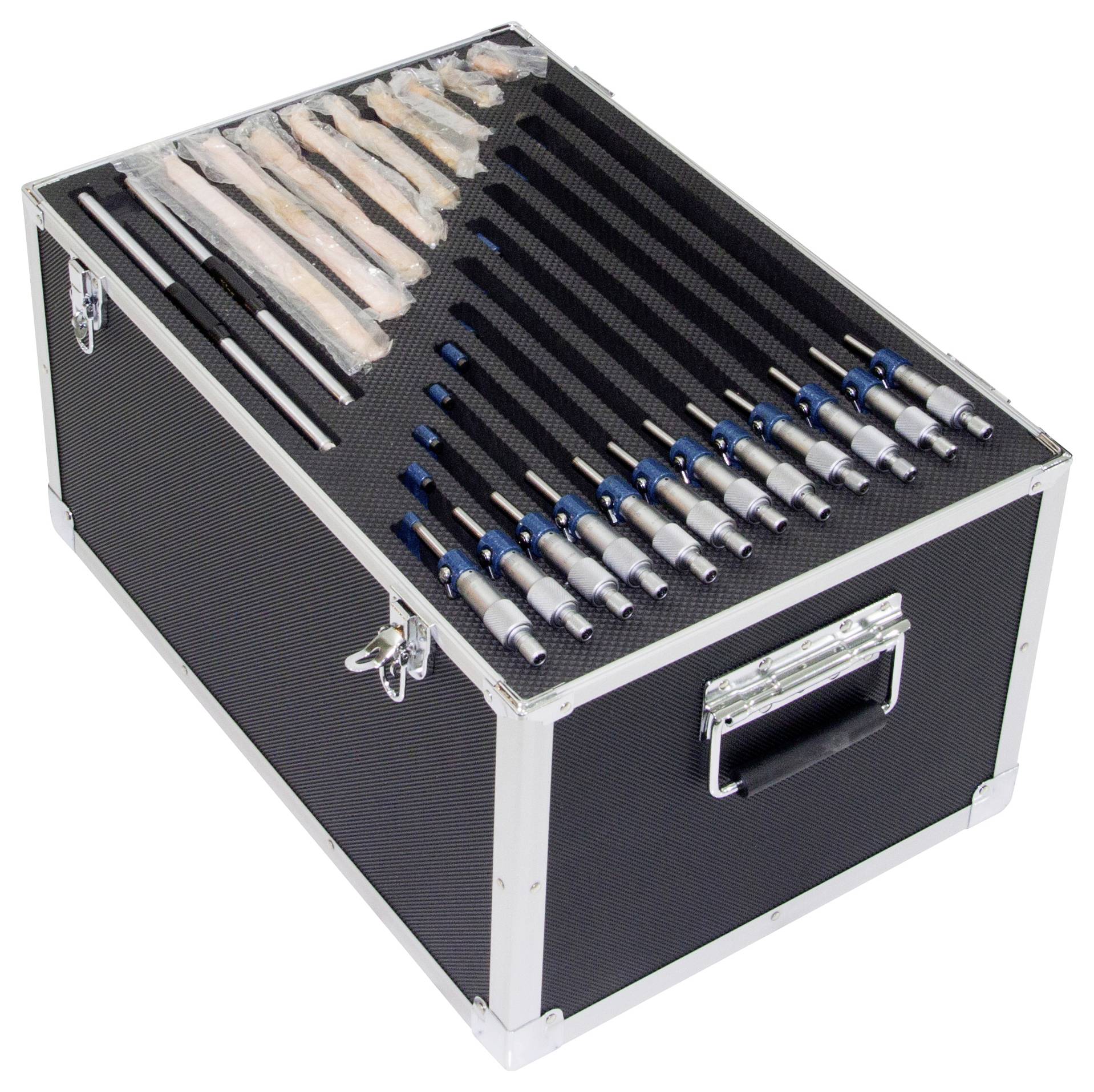 Dasqua 4111-8203 Bügelmessschrauben-Set mit Kontrollmaß 0 - 300mm DIN 863