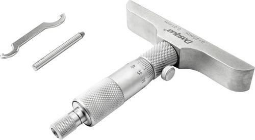Dasqua 4611-8106 Tiefenmikrometer mit Kontrollmaß 0 - 25 mm DIN 863