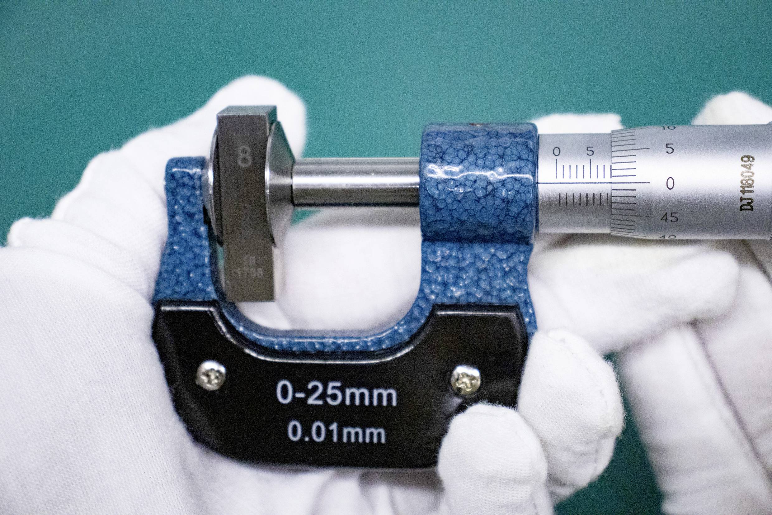 Dasqua 4111-8102 Scheibenmikrometer mit Kontrollmaß 0 - 25mm DIN 863