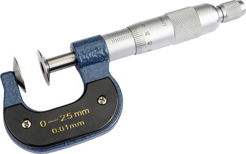 Dasqua 4111-8102 Scheibenmikrometer mit Kontrollmaß 0 - 25 mm DIN 863