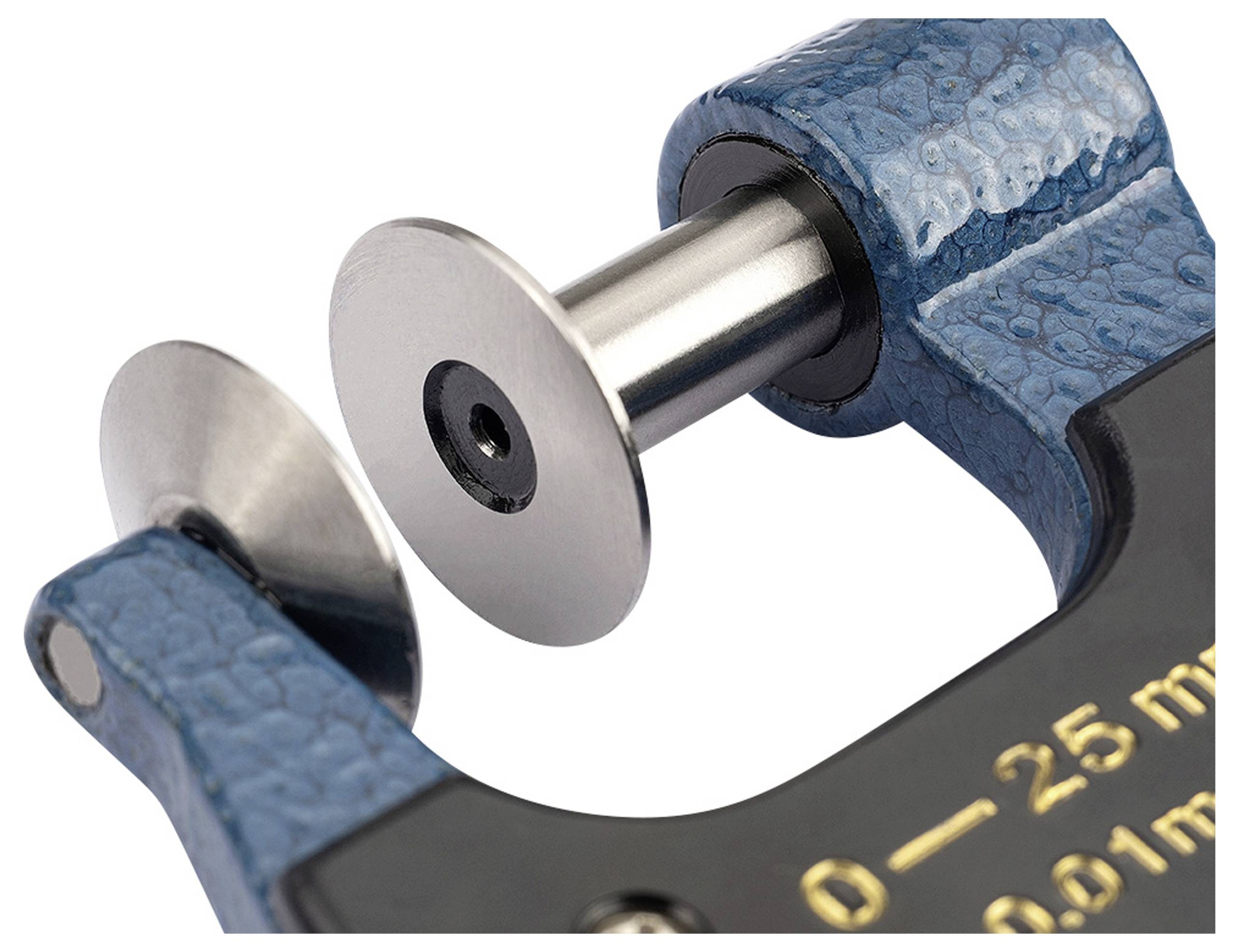 Dasqua 4111-8102 Scheibenmikrometer mit Kontrollmaß 0 - 25 mm DIN 863