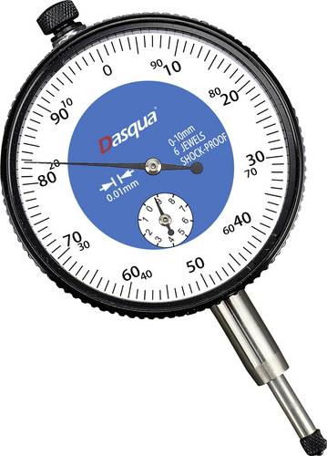Dasqua 5121-1105 Stoßfeste Messuhr mit Kontrollmaß 10 mm