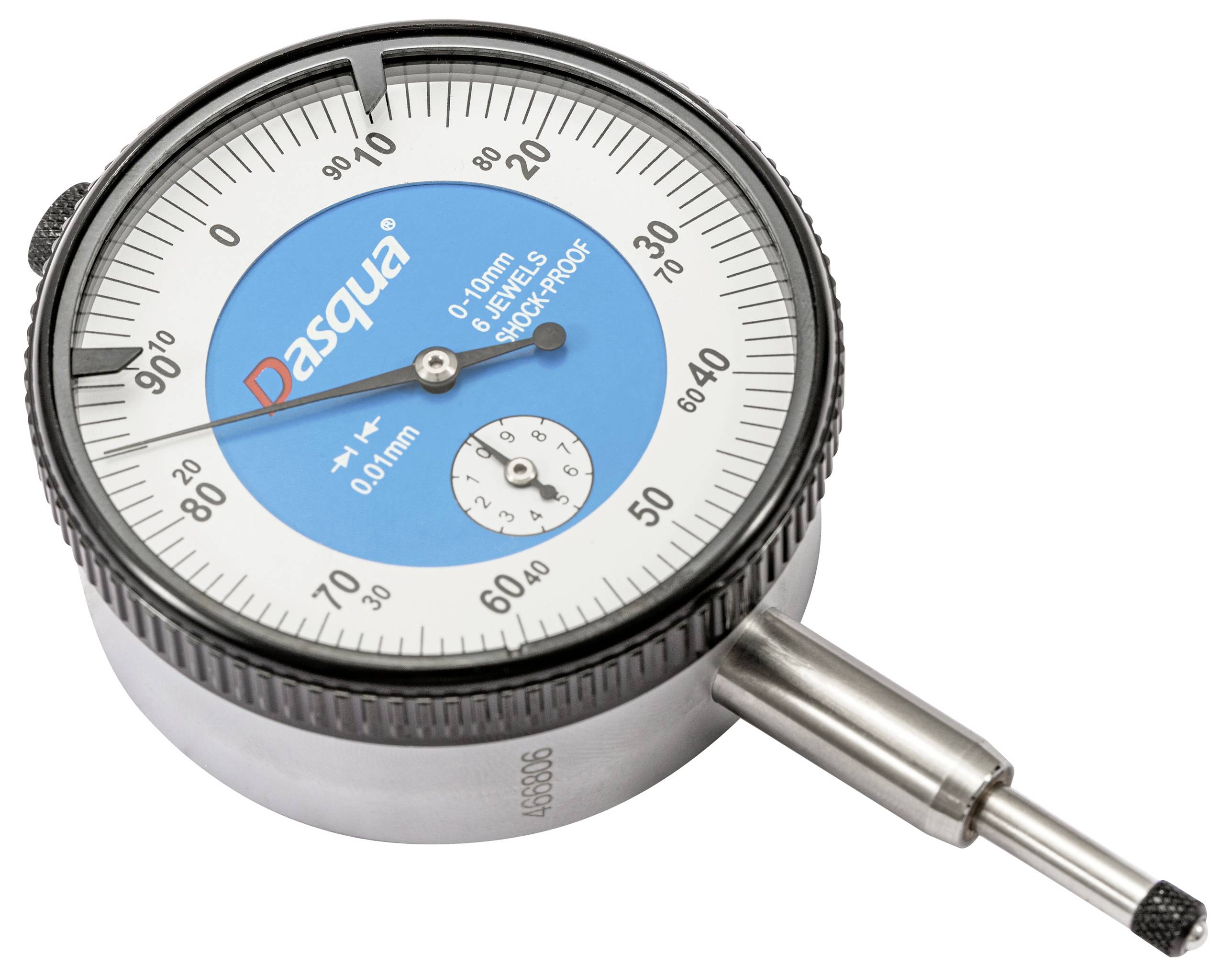 Dasqua 5121-1105 Stoßfeste Messuhr mit Kontrollmaß 10mm