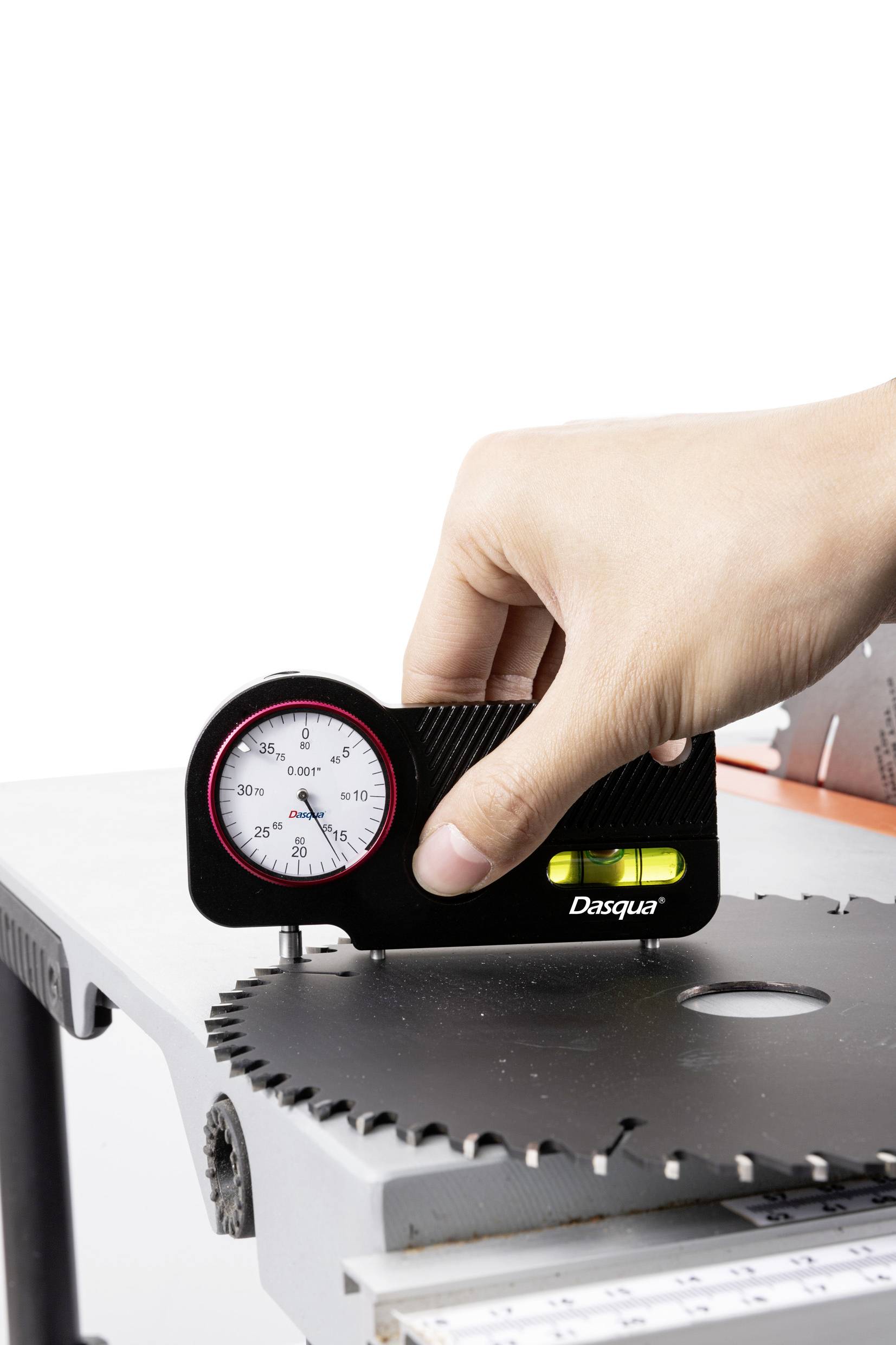 Dasqua 5841-3015 Einstelllehre mit Kontrollmaß, metrisch, mit Wasserwaage 2mm