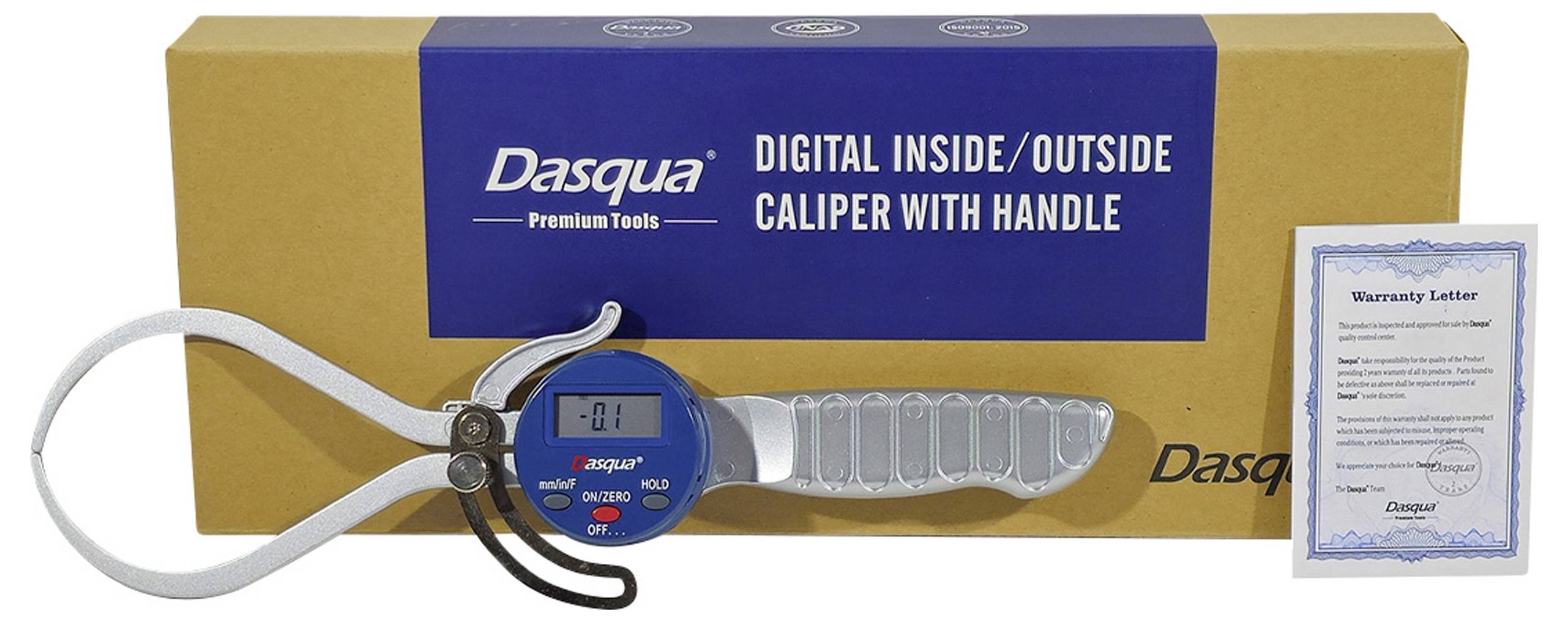 Dasqua DIN EN 862 1804-1020 Digitaler Außenmessschieber 150 mm