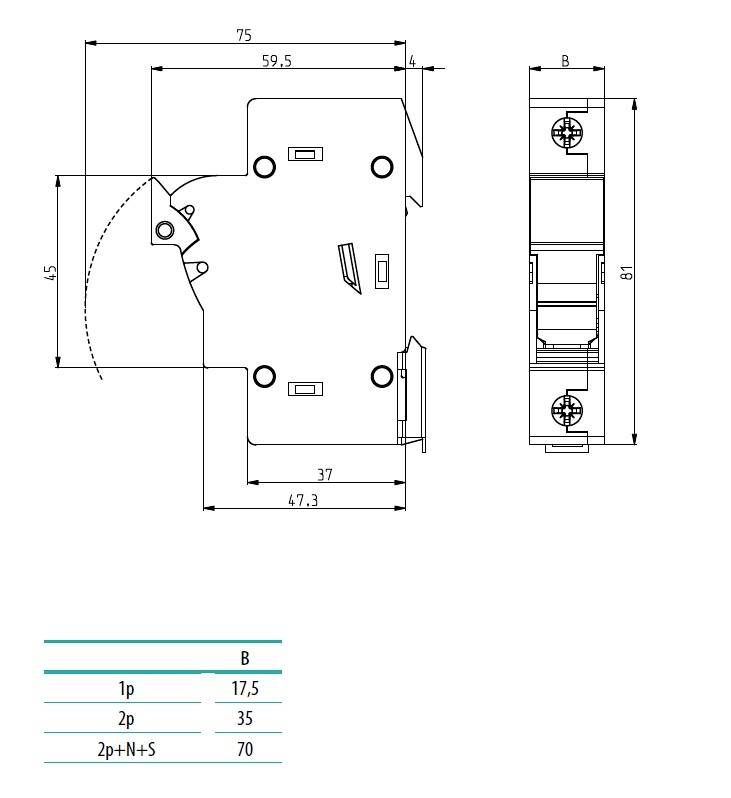 ETI 002540201 EFH 10 DC 1p Sicherungshalter Passend für (Sicherungen) Feinsicherung 10.3 x 38mm 25A 1000V 1St.