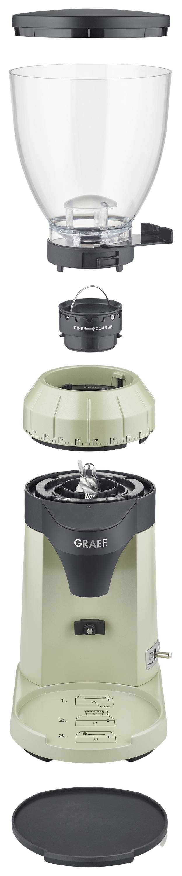 Graef CM8007EU Kaffeemühle Pistazie Stahl-Kegelmahlwerk