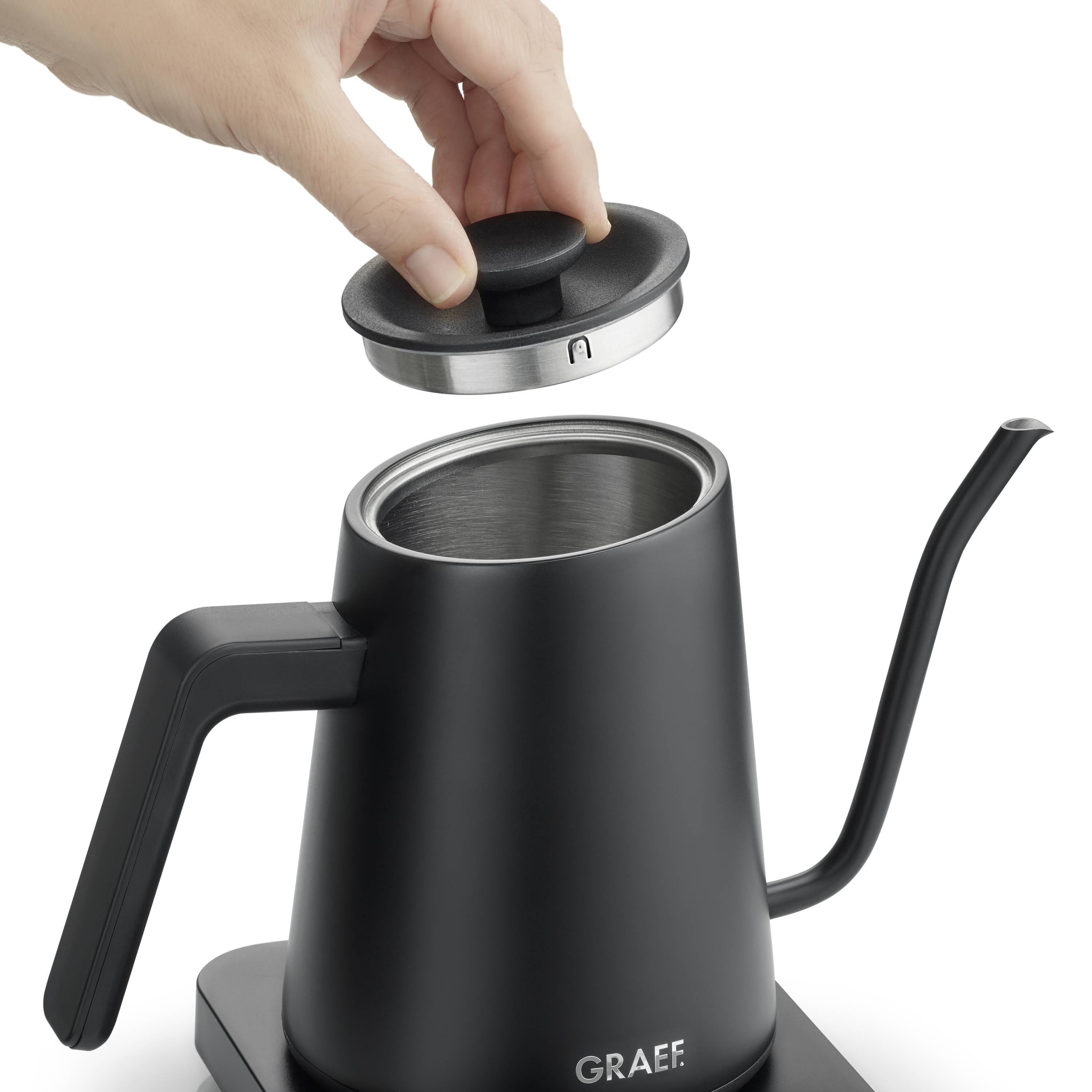 Graef GK502EU Wasserkocher Überhitzungsschutz Schwarz (matt) Fassungsvermögen: 0.9l