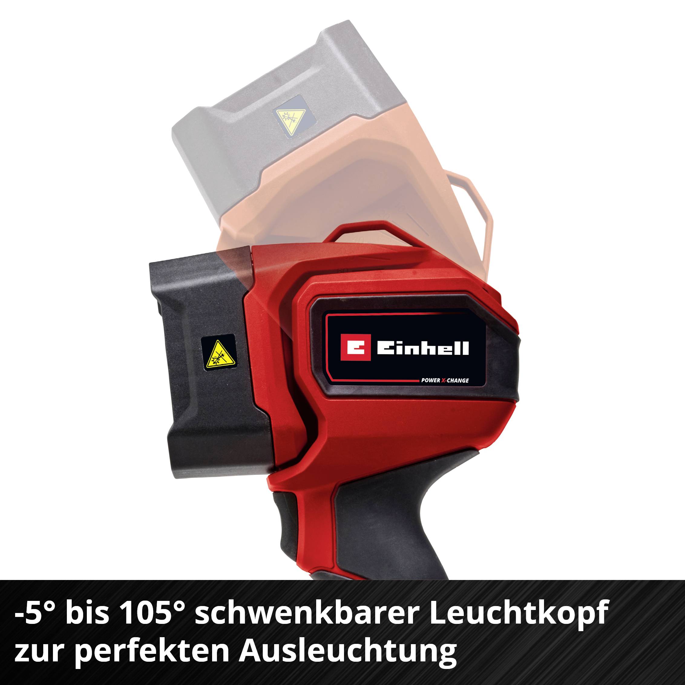 Einhell 4514175 TC-CL 18/350 Li - Solo Power X-Change Akkubetriebenes LED-Leuchtmittel Handlampe Li-Ionen Akkus 5W 350lm Anzahl