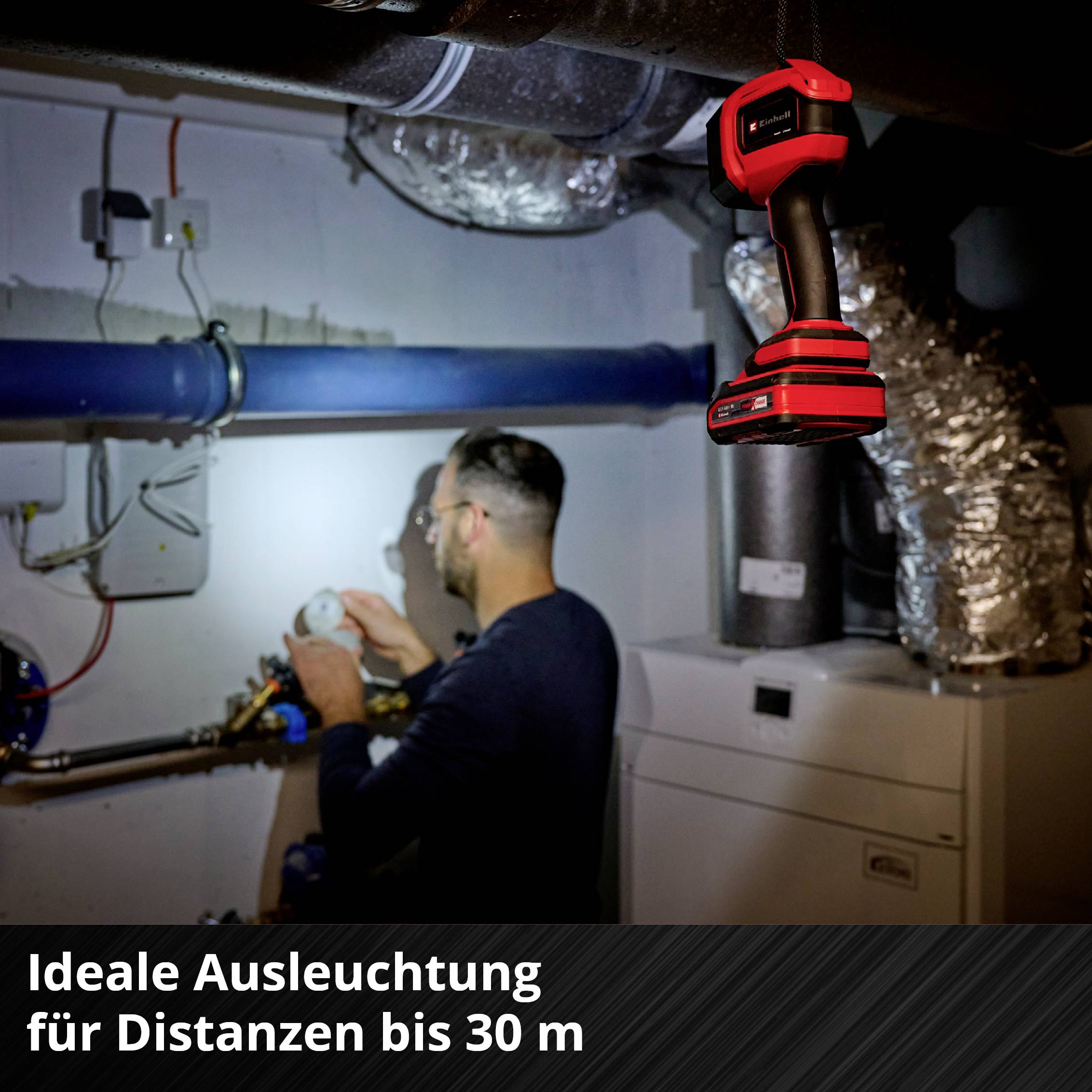 Einhell 4514175 TC-CL 18/350 Li - Solo Power X-Change Akkubetriebenes LED-Leuchtmittel Handlampe Li-Ionen Akkus 5W 350lm Anzahl