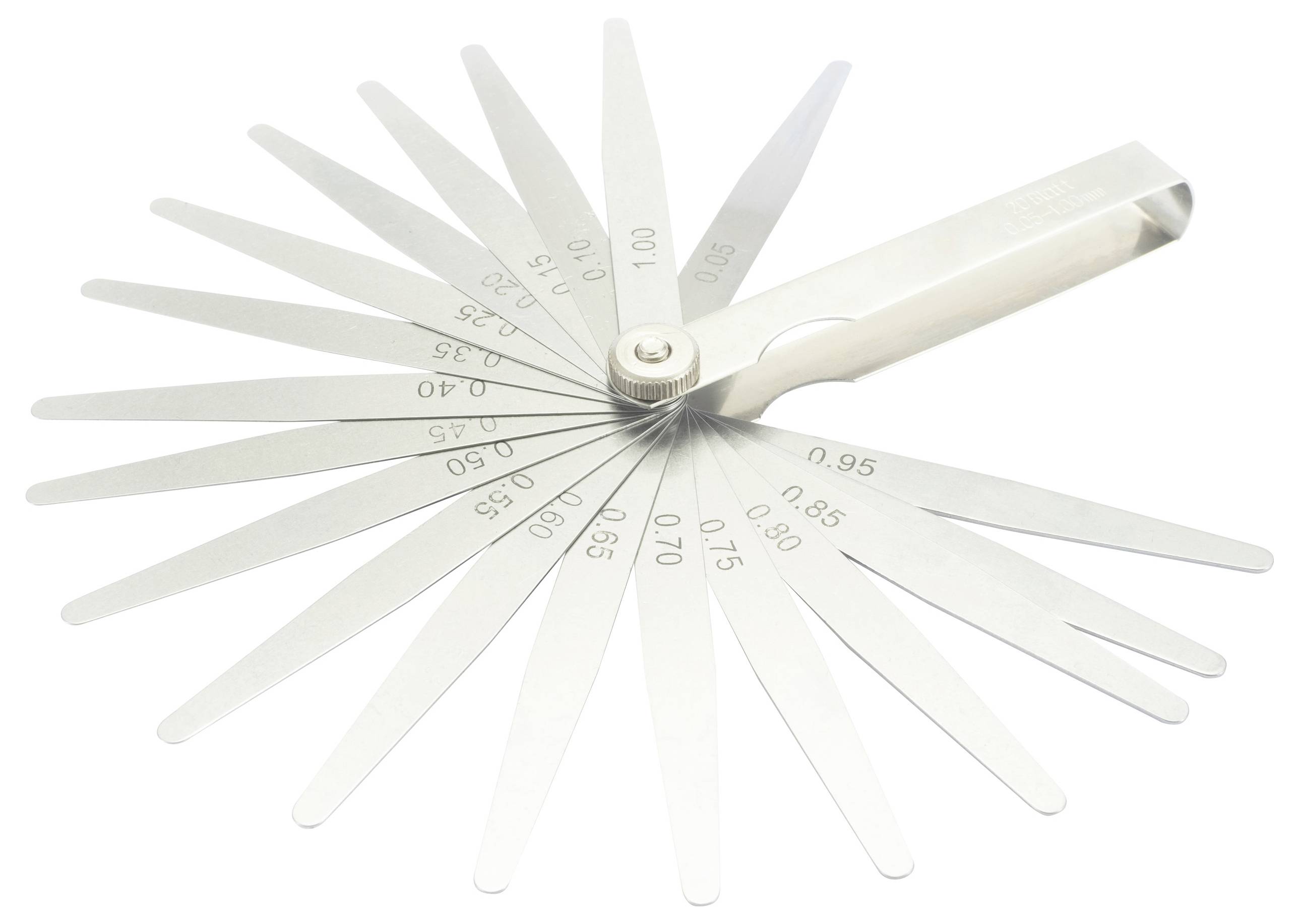 Dasqua 1820-0300 Fühlerlehre 0.05 - 1.00mm Anzahl Blätter: 20 DIN 2275