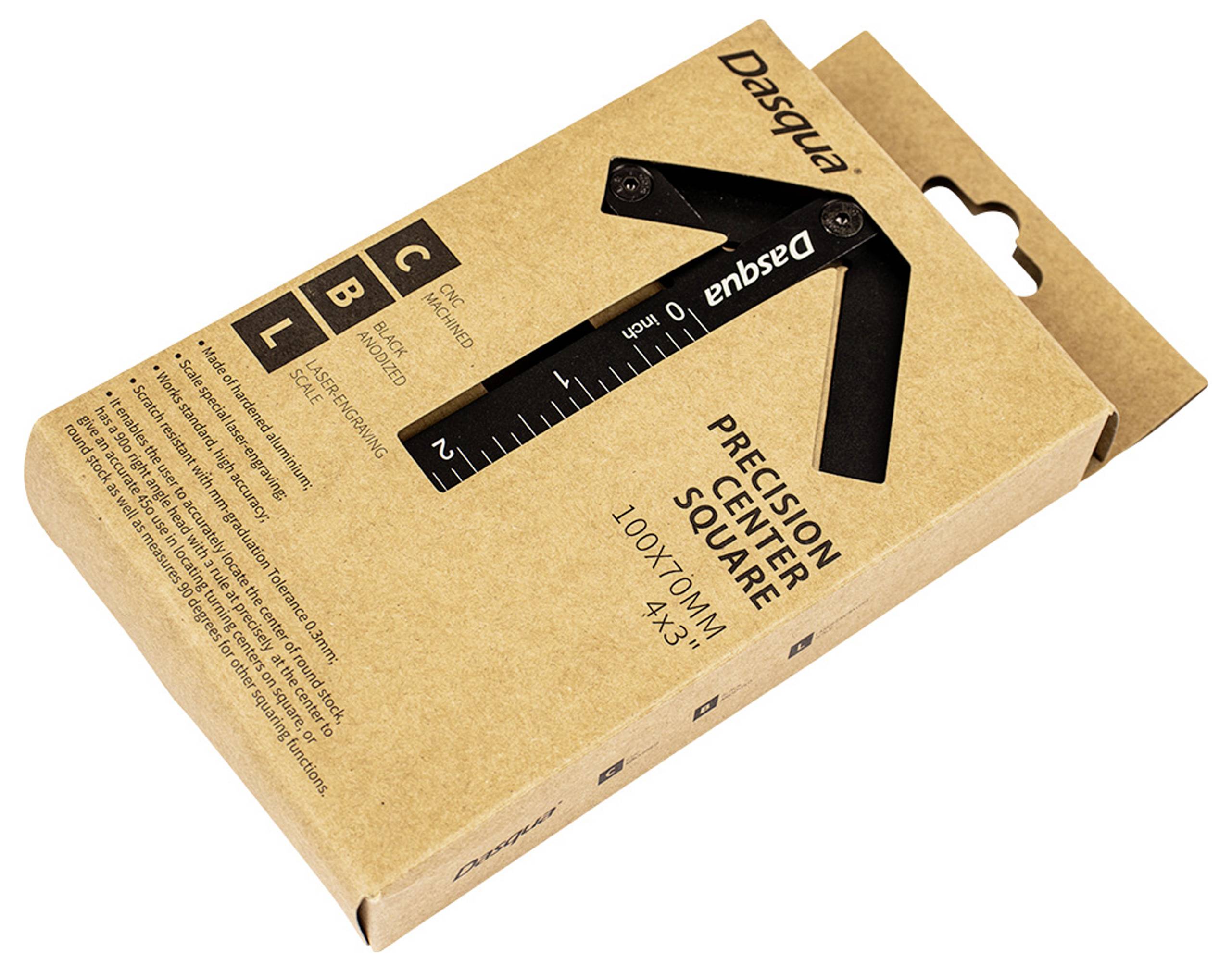 Dasqua 1804-0105 Präzisions-Mittelquadrat 90°