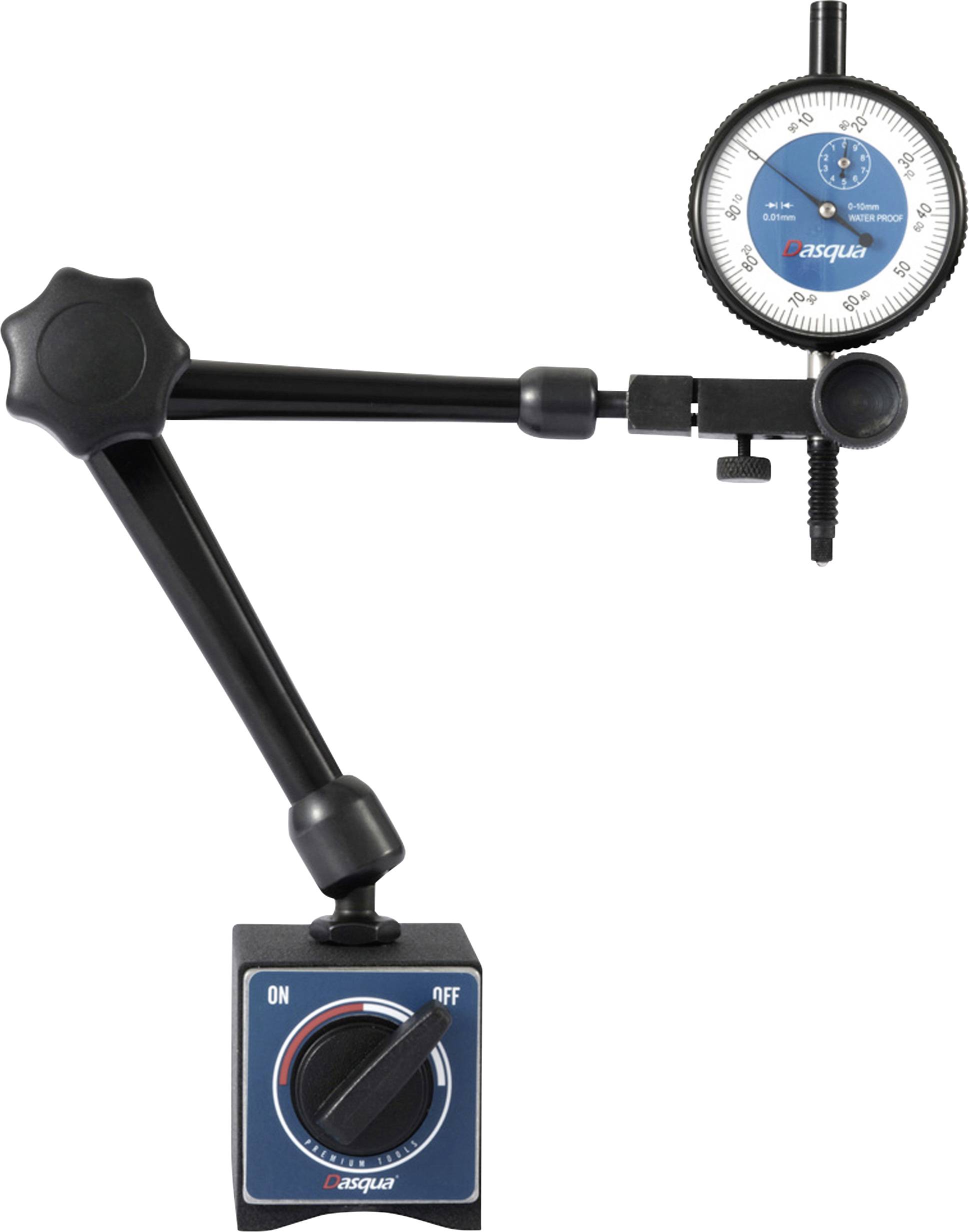 Dasqua 7611-1010 Messuhr mit Magnetfuß 10 mm Ablesung: 0.01 mm