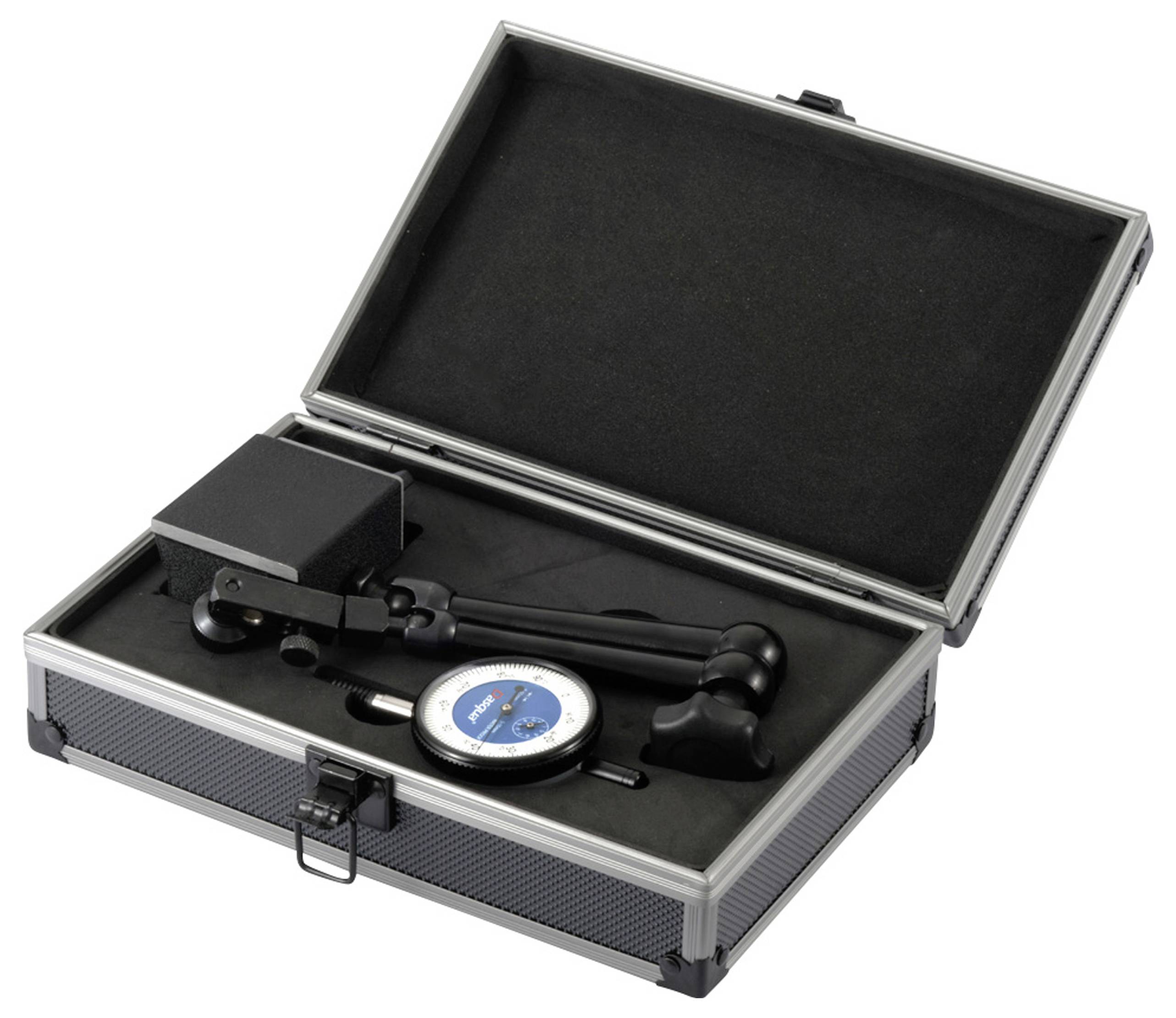 Dasqua 7611-1010 Messuhr mit Magnetfuß 10mm Ablesung: 0.01mm