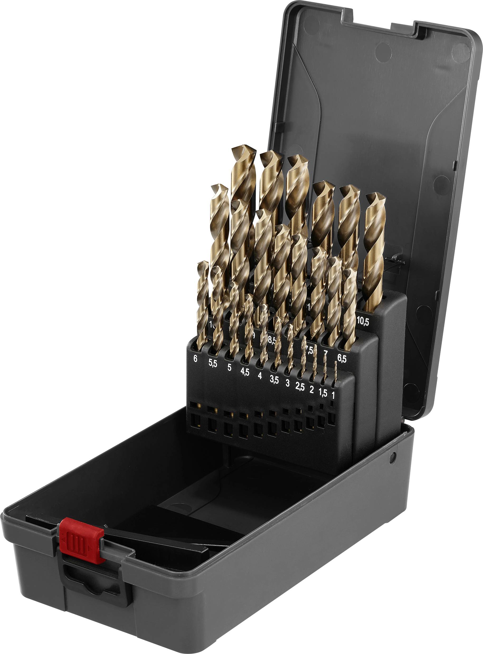 TOOLCRAFT TO-9913152 HSS-Co 5 Metall-Spiralbohrer-Set DIN 338 Zylinderschaft 1 Set