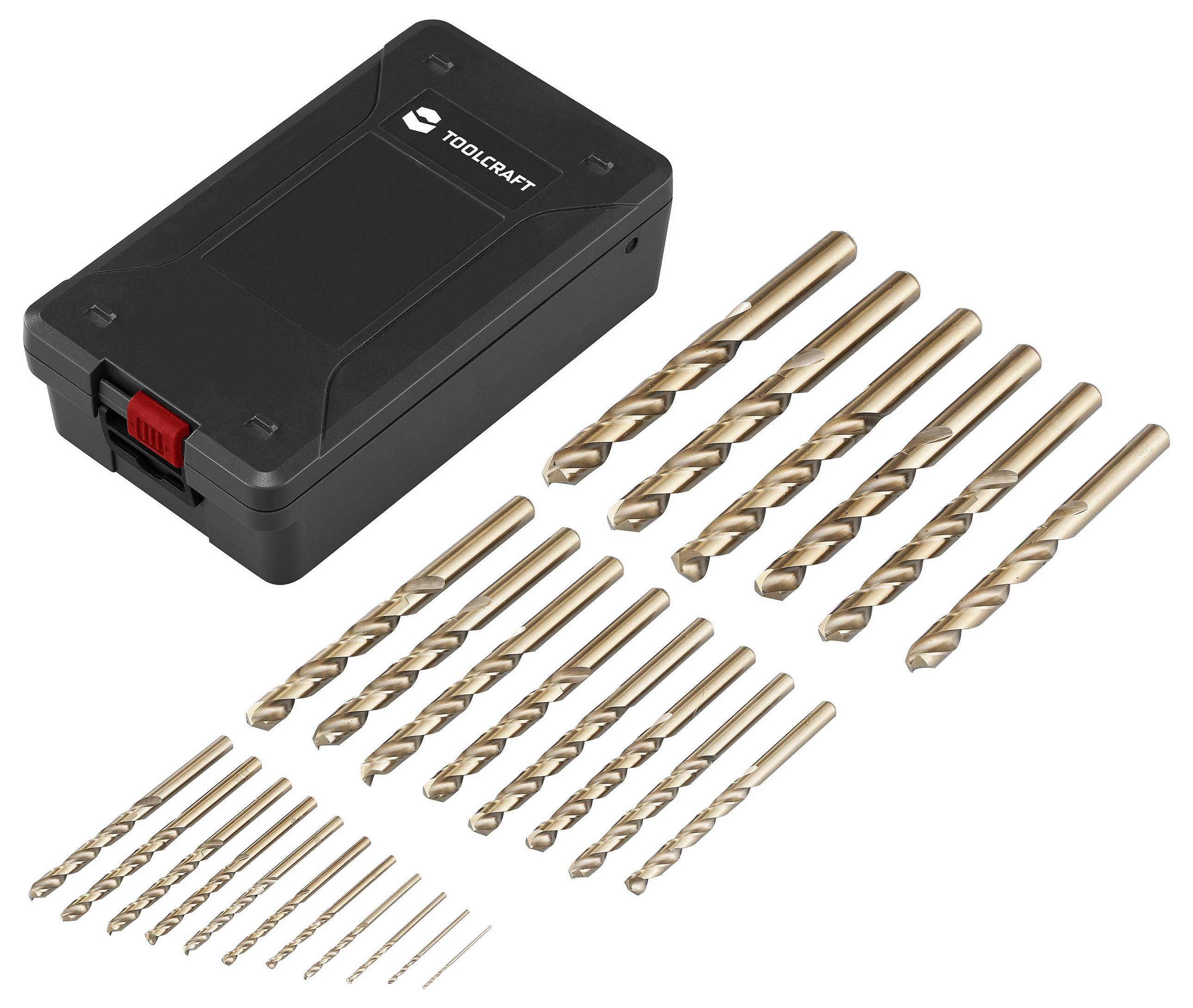 TOOLCRAFT TO-9913152 HSS-Co 5 Metall-Spiralbohrer-Set DIN 338 Zylinderschaft 1 Set