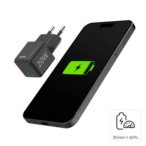 Hama 00201984 USB Ladegerät 20W 1x USB-C® USB PD Schwarz Innenbereich USB Power Delivery (USB-PD) Hama 00201984 USB Ladegerät 20W 1x USB-C® USB PD Schwarz Innenbereich USB Power Delivery (USB-PD)