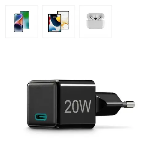 Hama 00201984 USB Ladegerät 20W 1x USB-C® USB PD Schwarz Innenbereich USB Power Delivery (USB-PD) Hama 00201984 USB Ladegerät 20W 1x USB-C® USB PD Schwarz Innenbereich USB Power Delivery (USB-PD)