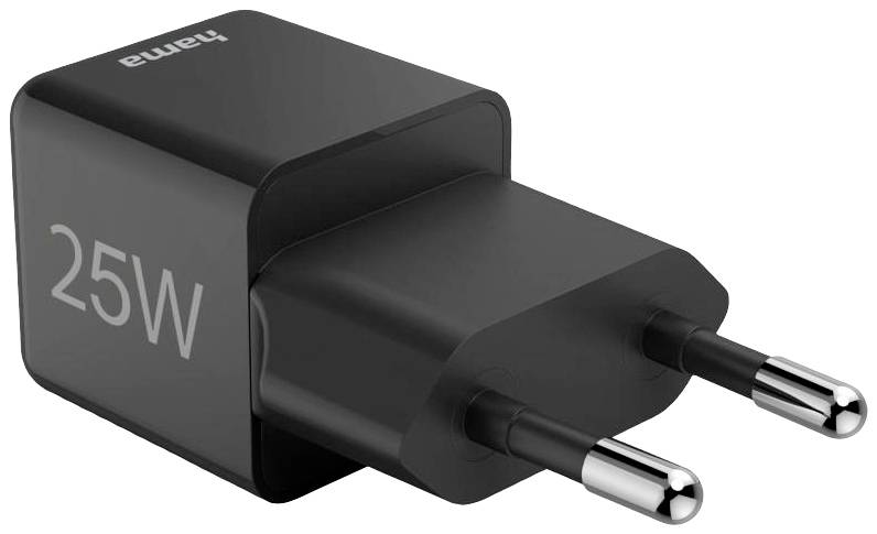 Hama 00201985 USB Ladegerät 25W 1x USB-C® USB PD Schwarz Innenbereich USB Power Delivery (USB-PD)