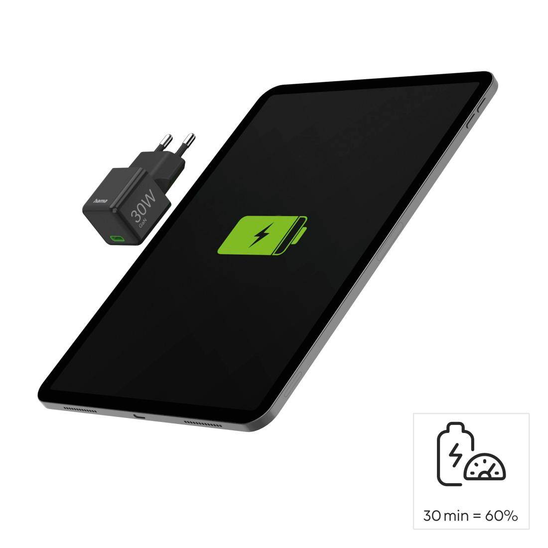 Hama 00201986 USB Ladegerät 30 W 1x USB-C® USB PD Schwarz Innenbereich USB Power Delivery (USB-PD)