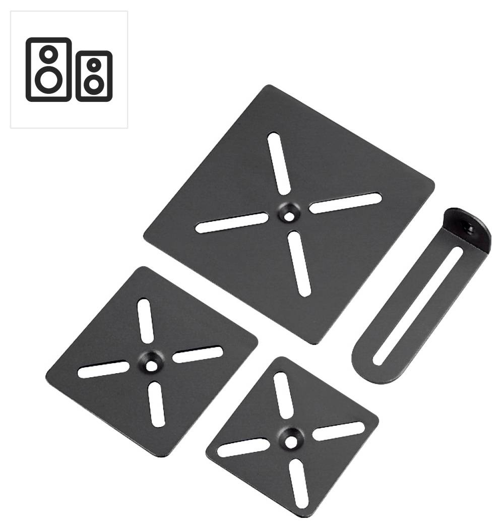 Hama 00220882 Lautsprecher-Ständer Höhenverstellbar Schwarz 1St.