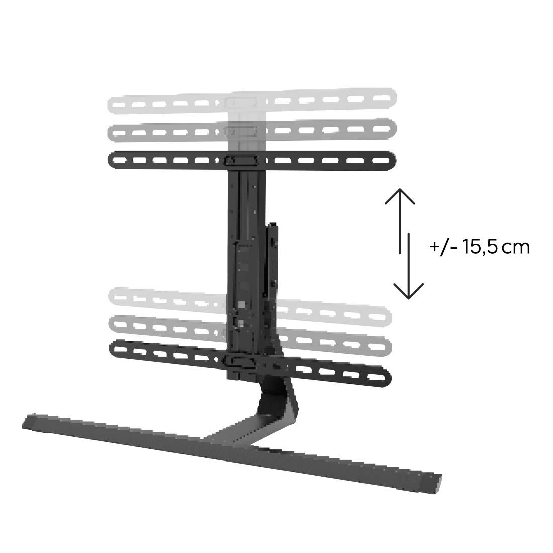 Hama TV-Standfuß, schwenkbar, neigbar, höhenverstellbar, 165cm (65") bis 40kg TV-Standfuß Neigbar, Schwenkbar 81,3cm (32")
