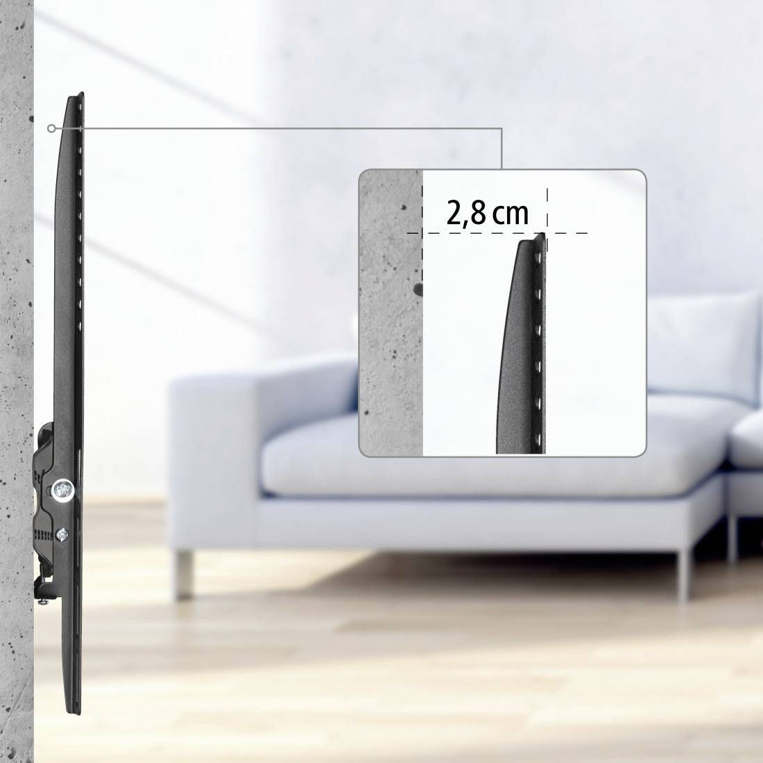 Hama 00220814 TV-Wandhalterung Integrierte Wasserwaage 81,3cm (32") - 177,8cm (70") Neigbar