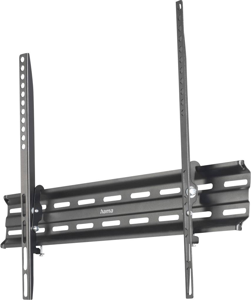 Schwenkbare TV-Wandhalterung in Schwarz, aus Metall gefertigt mit mehreren Schraublöchern zur einfachen Befestigung und Anpassung.