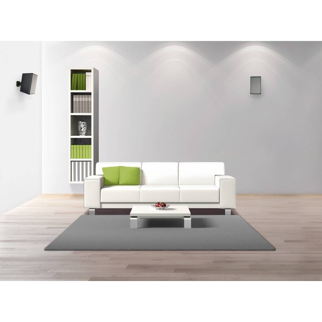 Hama 00220887 Lautsprecher-Wandhalterung Schwenkbar Wandabstand (max.): 76mm Schwarz 1St.