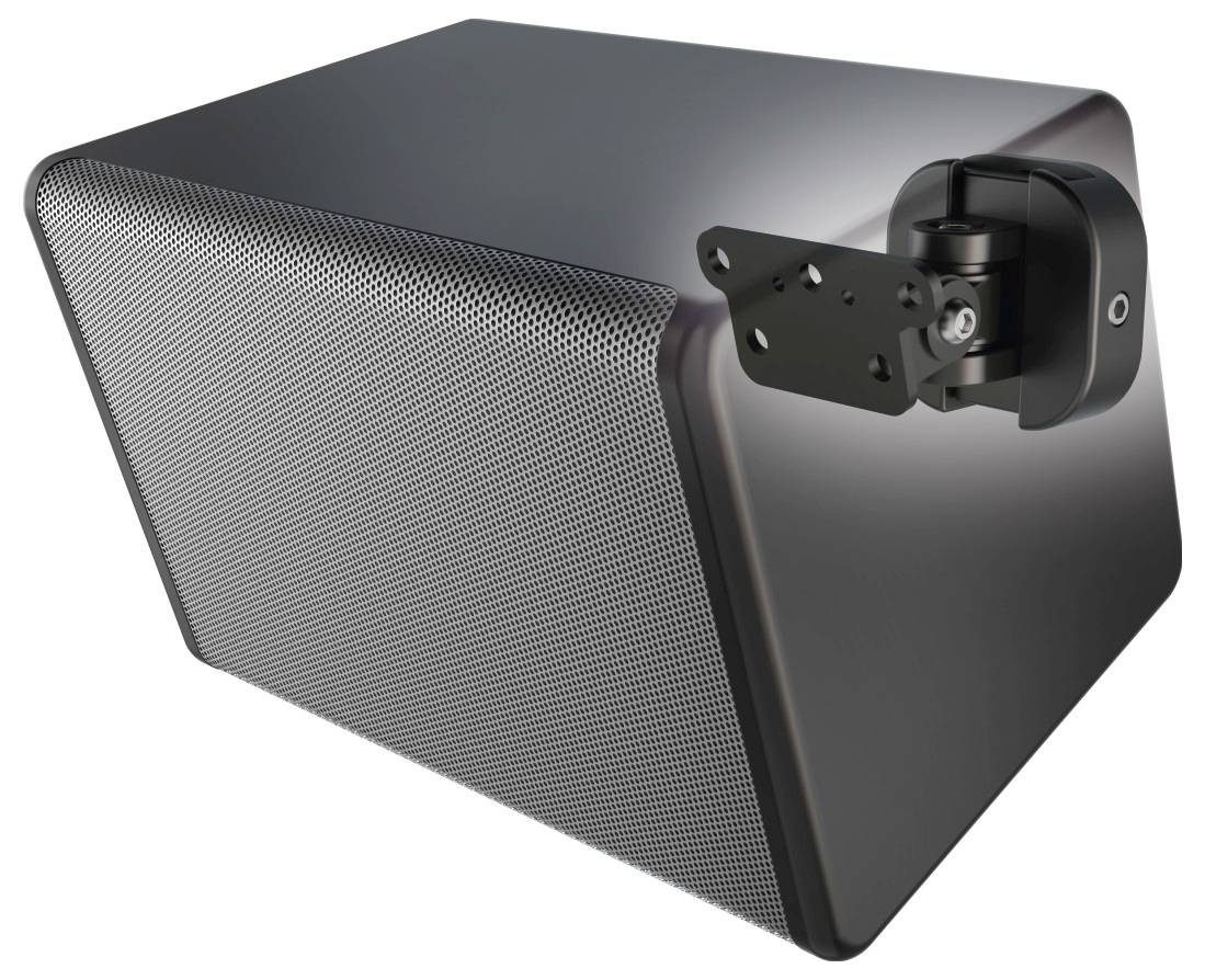 Hama 00220887 Lautsprecher-Wandhalterung Schwenkbar Wandabstand (max.): 76mm Schwarz 1St.