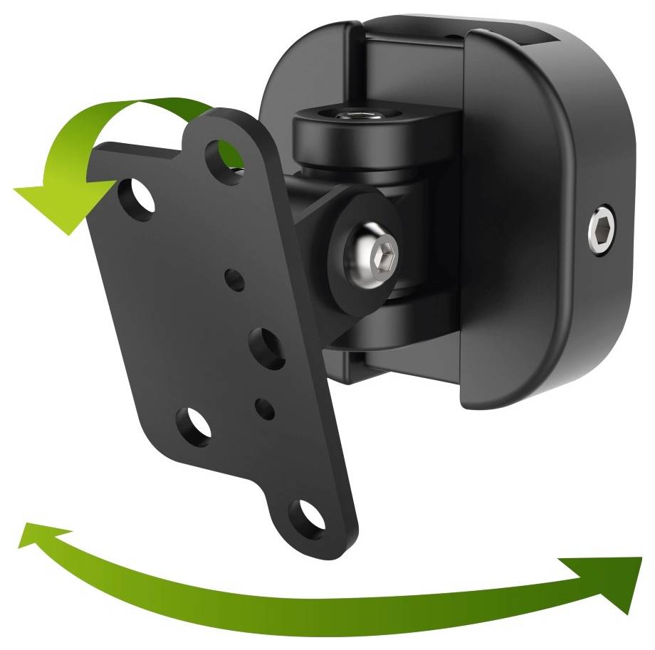 Hama 00220887 Lautsprecher-Wandhalterung Schwenkbar Wandabstand (max.): 76mm Schwarz 1St.